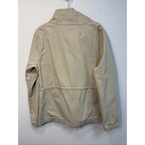Chore Coat Field Barn Utility Cargo Jacket Canvas Khaki Med Old Navy - Picture 4 of 16